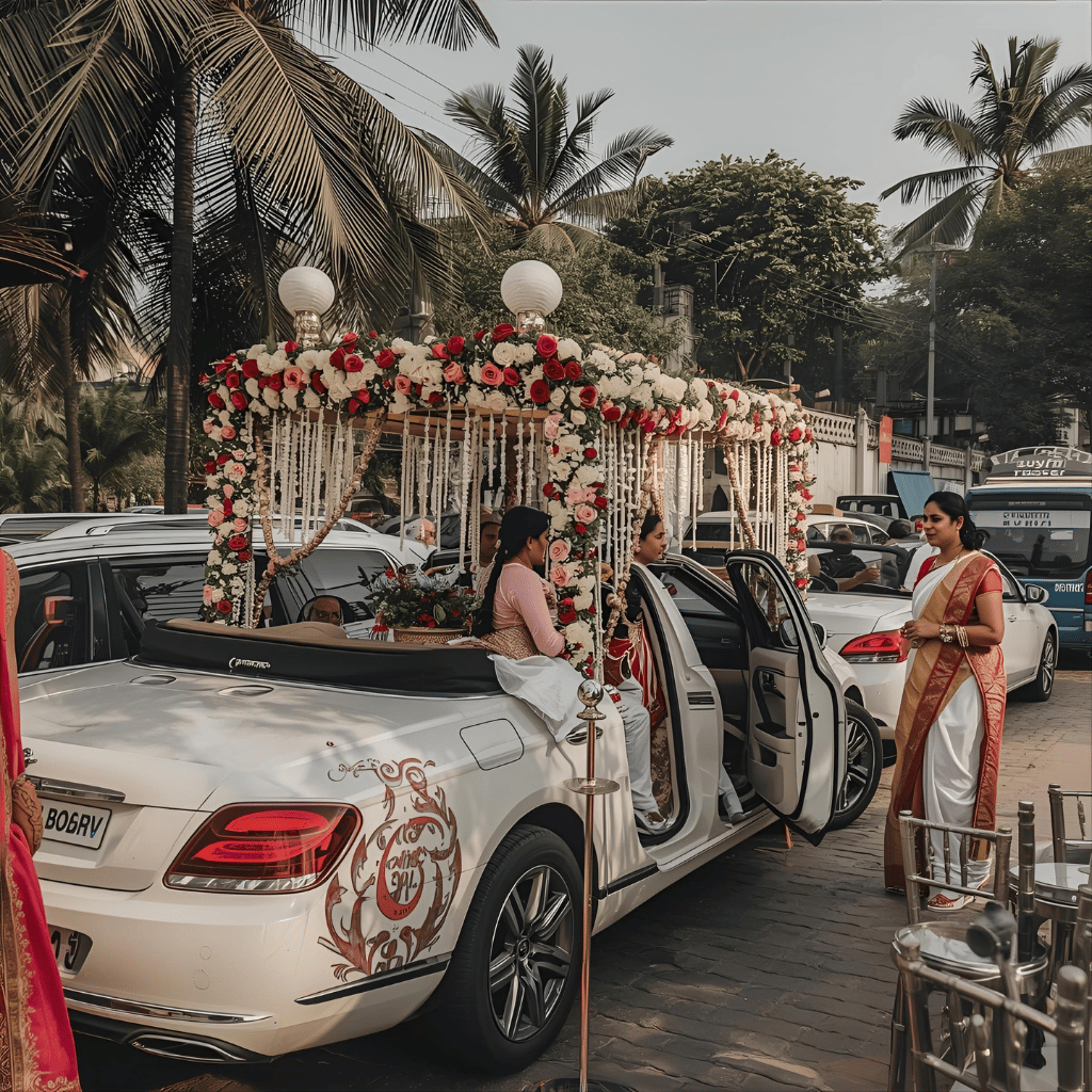 Wedding Car rental Bride Entry